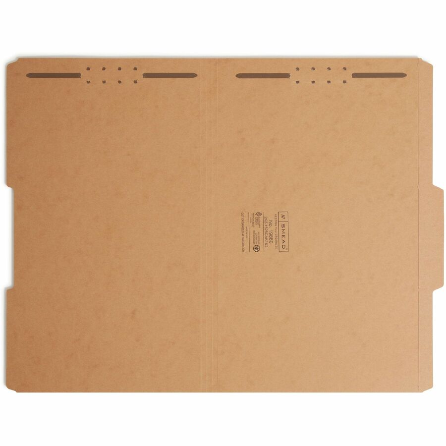 Smead 2/5 Tab Cut Legal Recycled Fastener Folder - 19880
