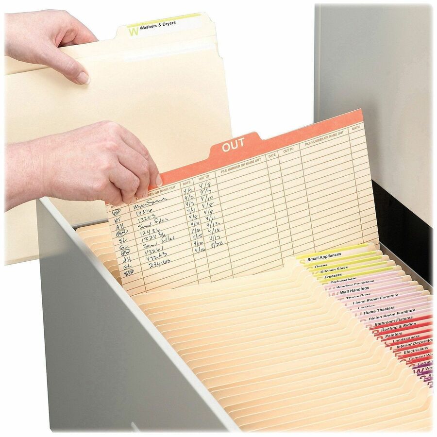 Smead 1/5 Tab Cut Legal Recycled Top Tab File Folder - 53910