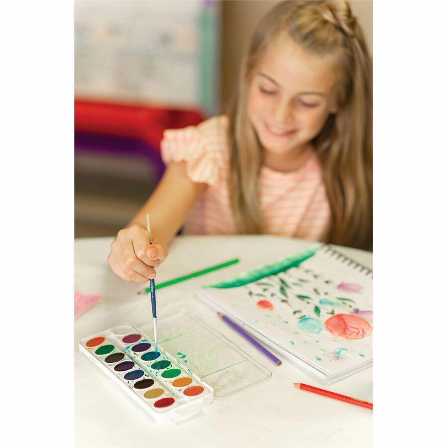 Prang 16 Oval Semi-Moist Watercolors - 16000