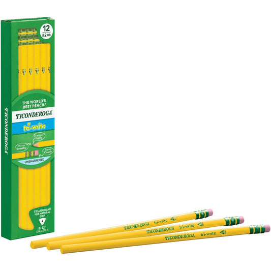 Ticonderoga Tri-Write Wooden Pencils