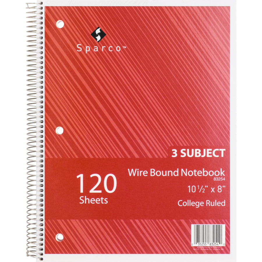 Sparco Wirebound College Ruled Notebooks - 83254