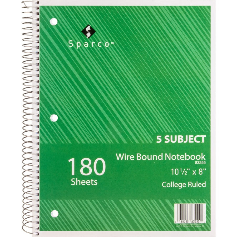 Sparco Wirebound College Ruled Notebooks - 83255