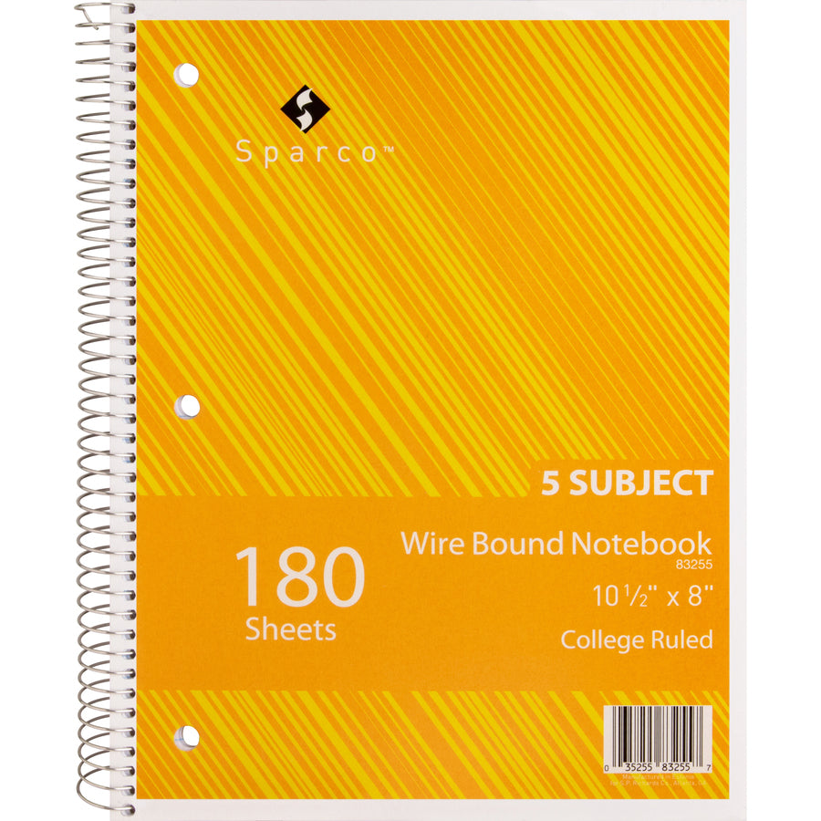 Sparco Wirebound College Ruled Notebooks - 83255
