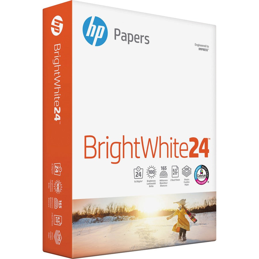 HP Papers BrightWhite24 Office Paper - White - 203000