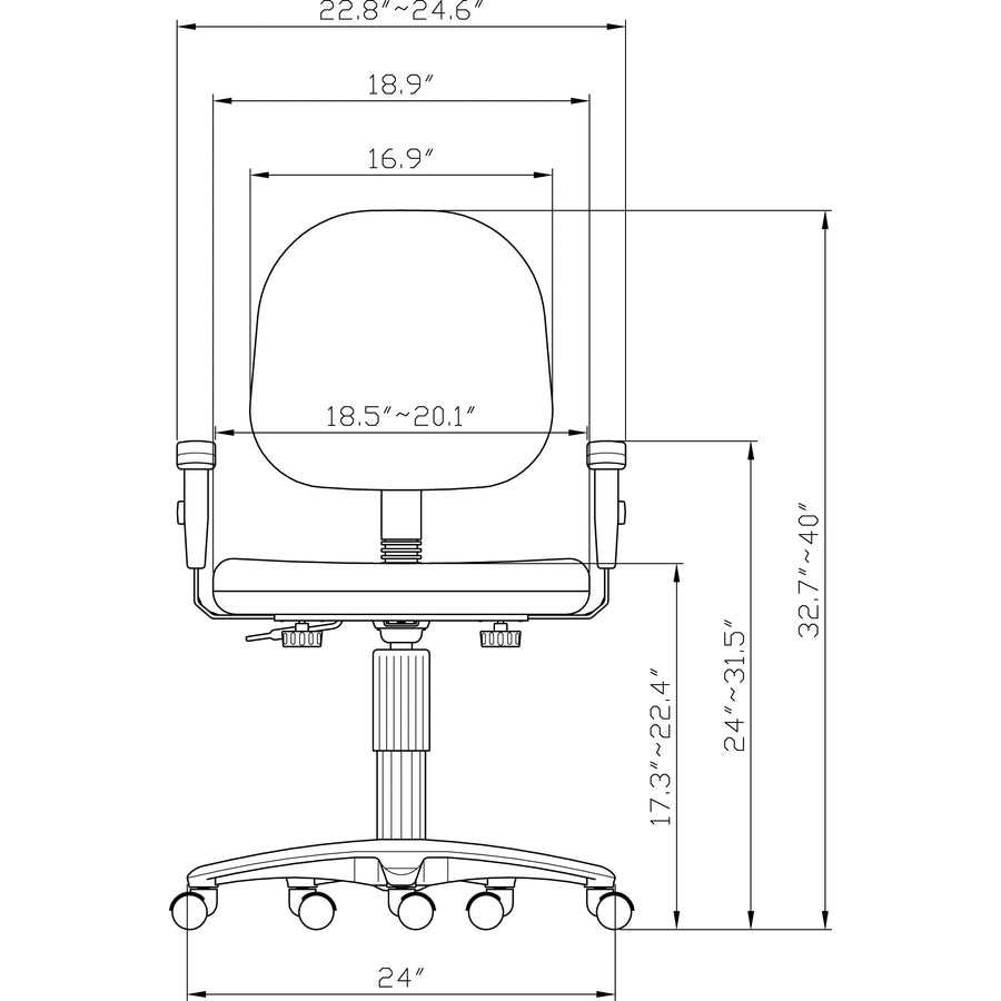 Lorell Millenia Series Pneumatic Adjustable Task Chair - 80004