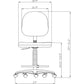 Lorell Millenia Series Adjustable Task Stool with Back - 80008