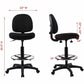 Lorell Millenia Series Adjustable Task Stool with Back - 80008