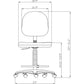 Lorell Millenia Series Adjustable Task Stool with Back - 80008