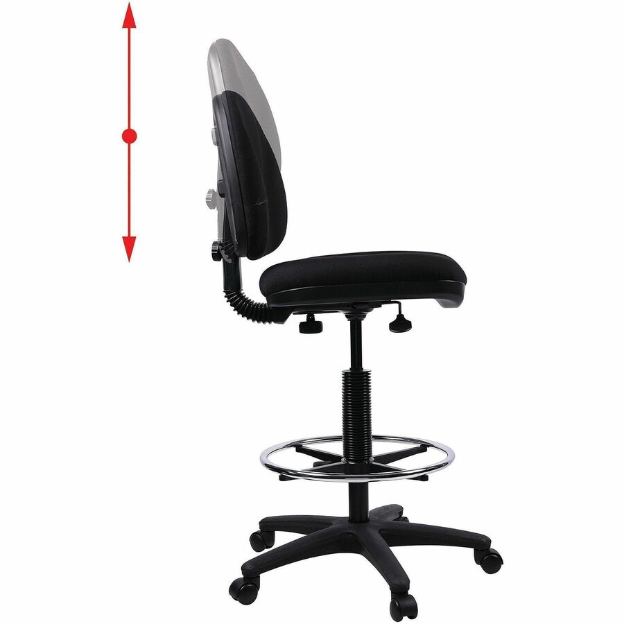 Lorell Millenia Series Adjustable Task Stool with Back - 80008