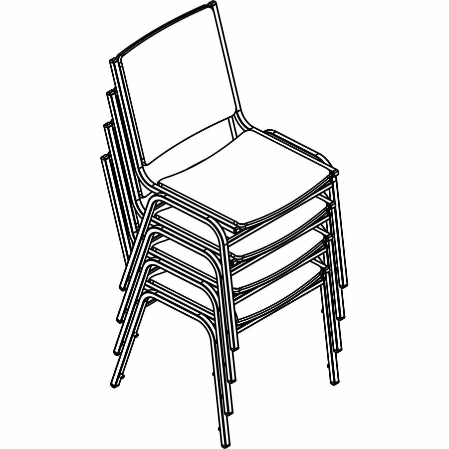 Lorell Stacking Chair Armless Black 4/box - 62502