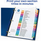 Avery&reg; Ready Index&reg; Table of Content Dividers for Laser and Inkjet Printers, 1-31 - 11129