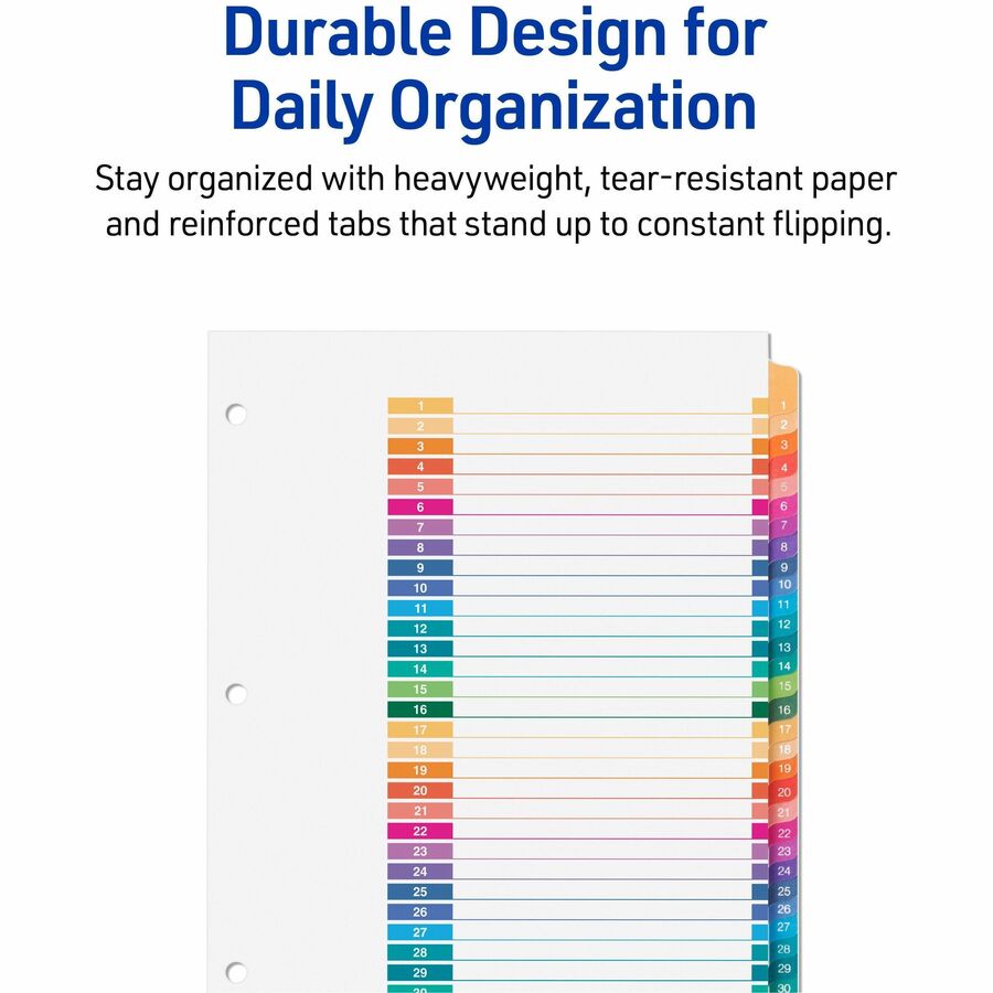 Avery&reg; Ready Index&reg; Table of Content Dividers for Laser and Inkjet Printers, 1-31 - 11129