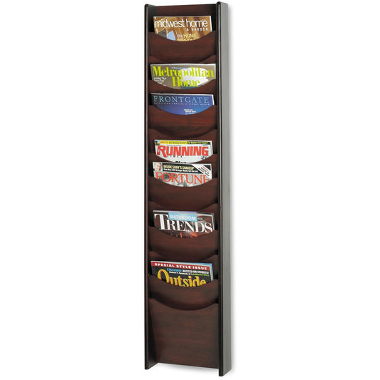 Safco 12-Pocket Wood Magazine Rack