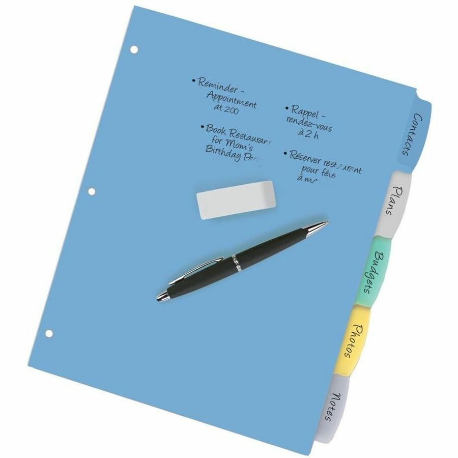 Avery Big Tab™ Write & Erase Plastic Dividers 5 tabs - 16170