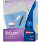Avery&reg; Big Tab™ Write & Erase Plastic Dividers, 5 tabs, 1 set