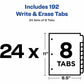 Avery&reg; Big Tab™ Write & Erase Plastic Dividers, 8 tabs, 1 set - 16171