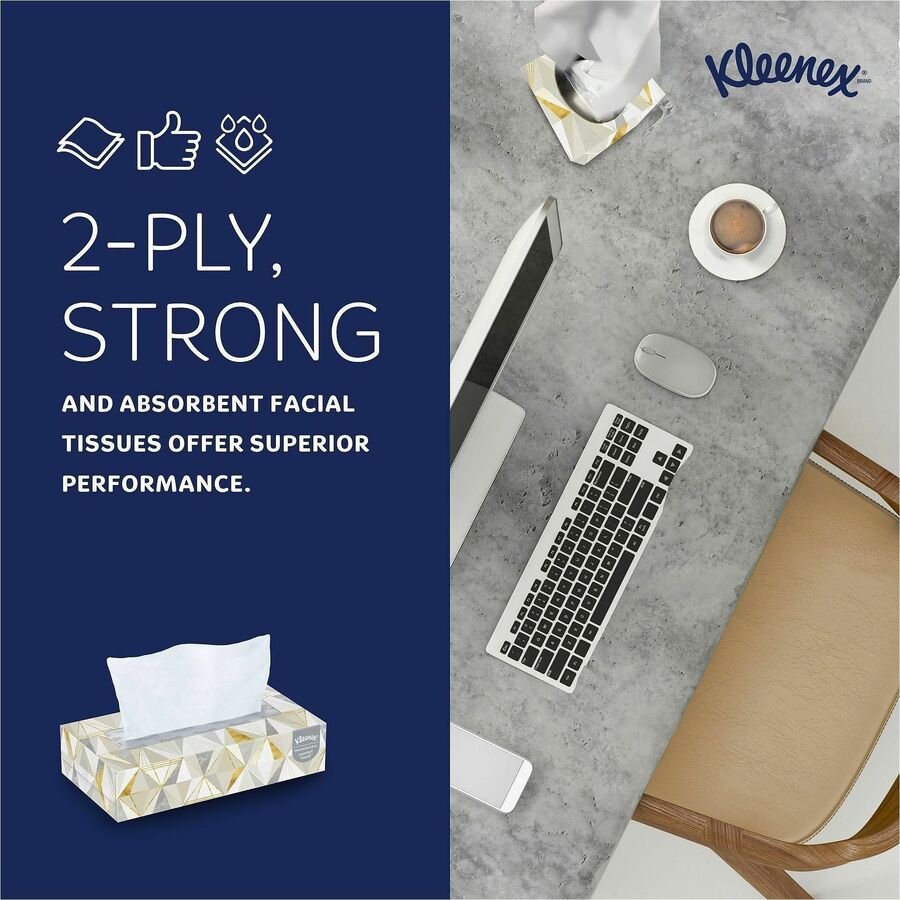 Kleenex Professional Facial Tissue for Business - Flat Box - 03076