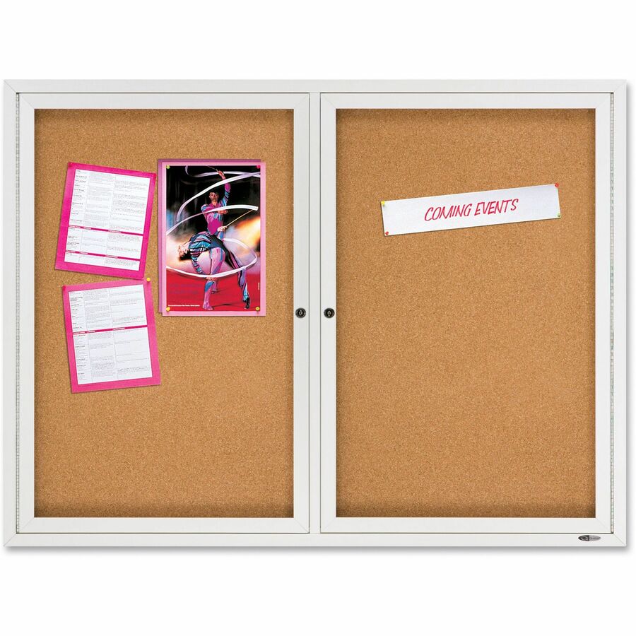 Quartet Enclosed Bulletin Board for Indoor Use - 2364