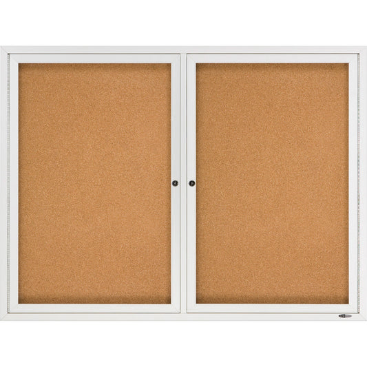 Quartet Enclosed Bulletin Board for Indoor Use