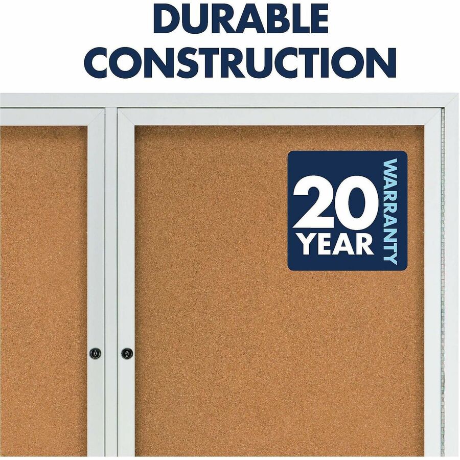 Quartet Enclosed Bulletin Board for Indoor Use - 2364