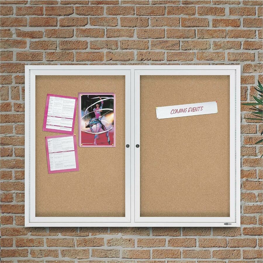 Quartet Enclosed Bulletin Board for Indoor Use - 2364