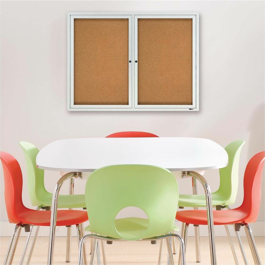 Quartet Enclosed Bulletin Board for Indoor Use - 2364