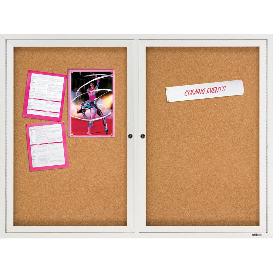 Quartet Enclosed Bulletin Board for Indoor Use - 2364