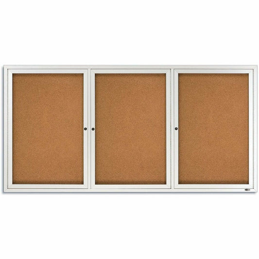 Quartet Enclosed Bulletin Board for Indoor Use