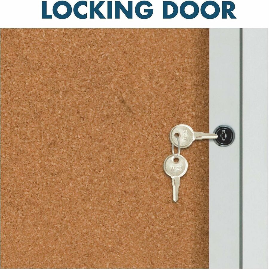 Quartet Enclosed Bulletin Board for Indoor Use - 2367