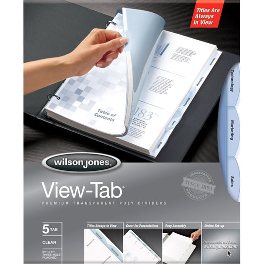 Wilson Jones View-Tab&reg; Transparent Dividers
