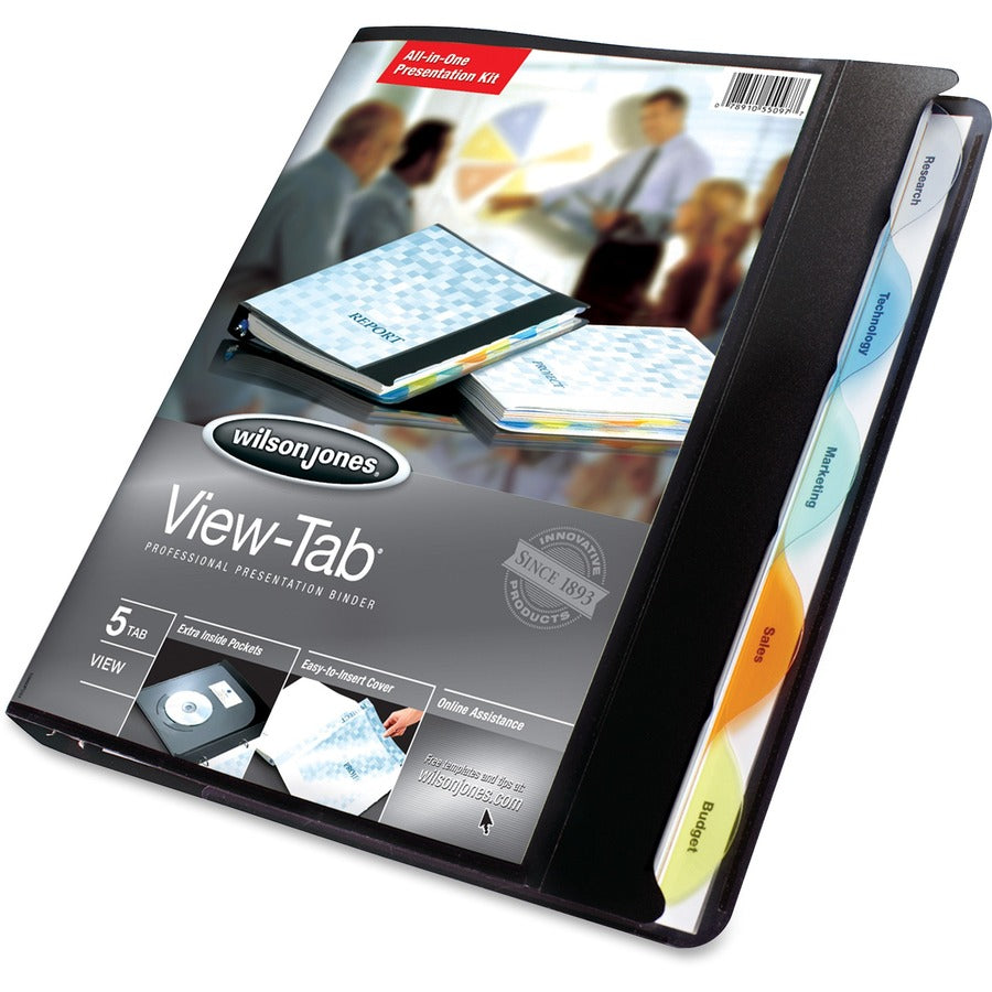 Wilson Jones View-Tab 5-Tab Transparent Dividers - W55365