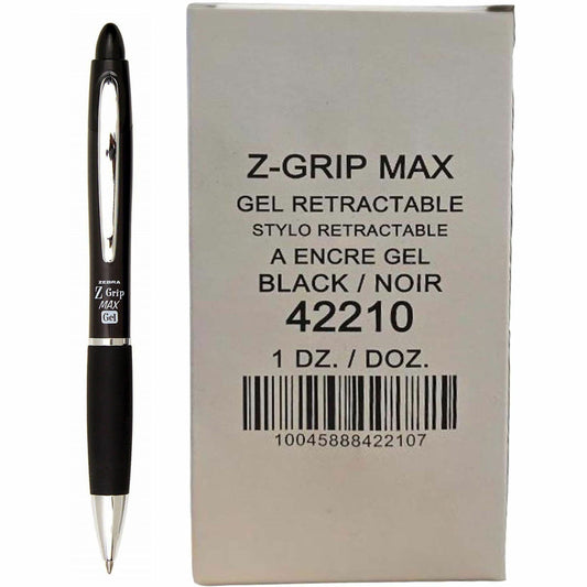 Zebra Pen Z-Grip MAX Gel Retractable Pens