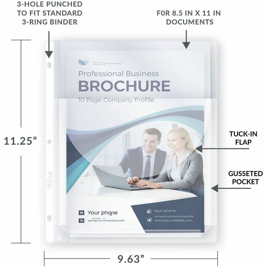 C-Line Super Capacity Sheet Protector with Tuck-in Flap - 61027
