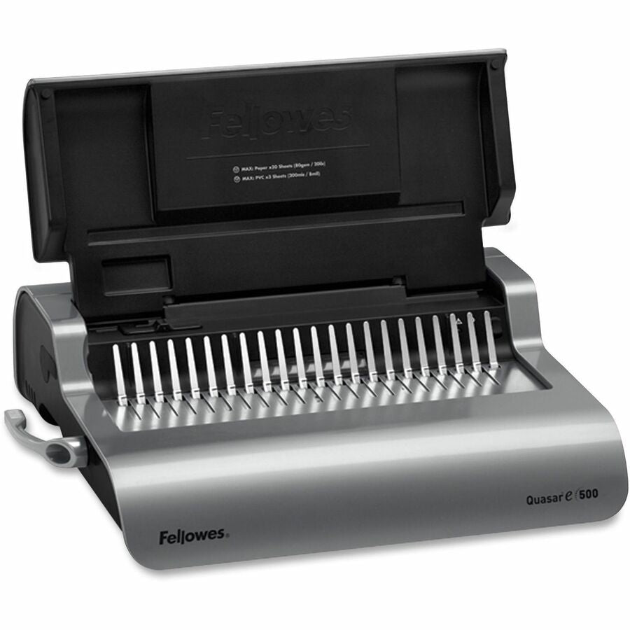 Fellowes Quasar&trade; E 500 Electric Comb Binding Machine w/ Starter Kit - 5216901