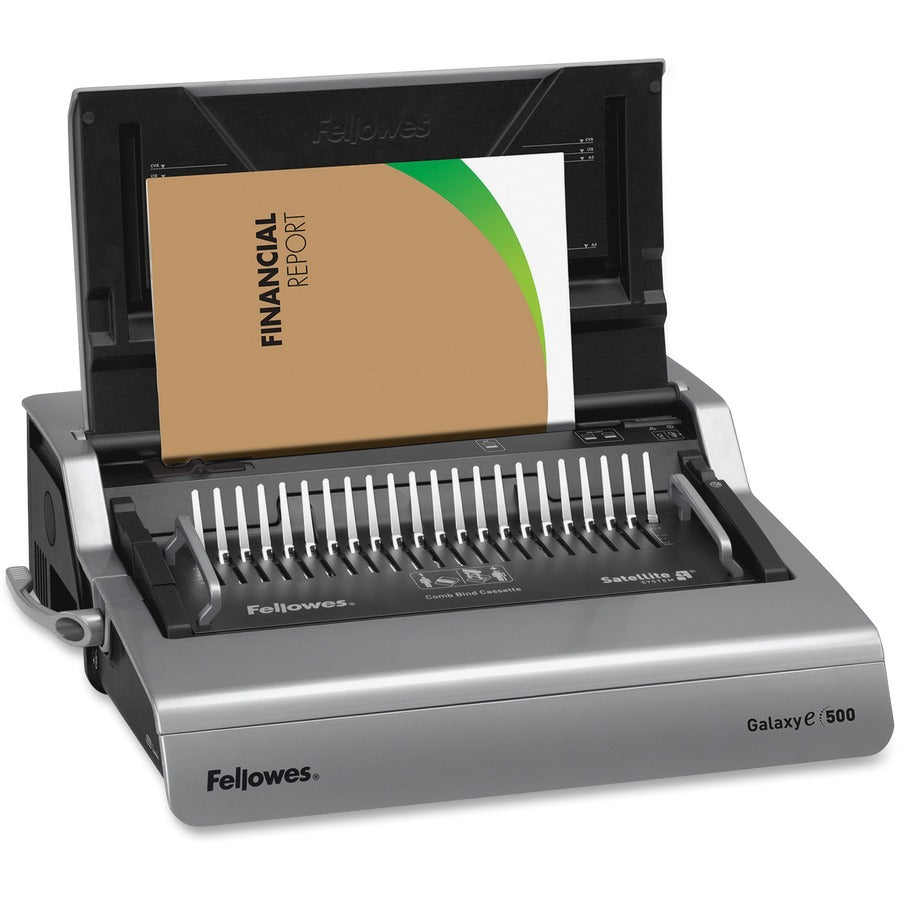 Fellowes Galaxy-E&trade; 500 Electric Comb Binding Machine w/ Starter Kit - 5218301
