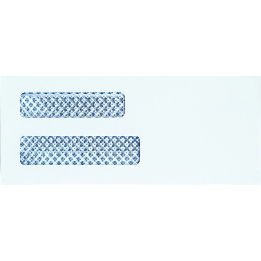 Quality Park No. 8 5/8 Double-Window Security Envelopes with Reveal-N-Seal&reg; Self-Seal Closure - 67539