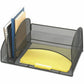 Safco Onyx 2 Upright/2 Tray Mesh Desk Organizer - 3264BL