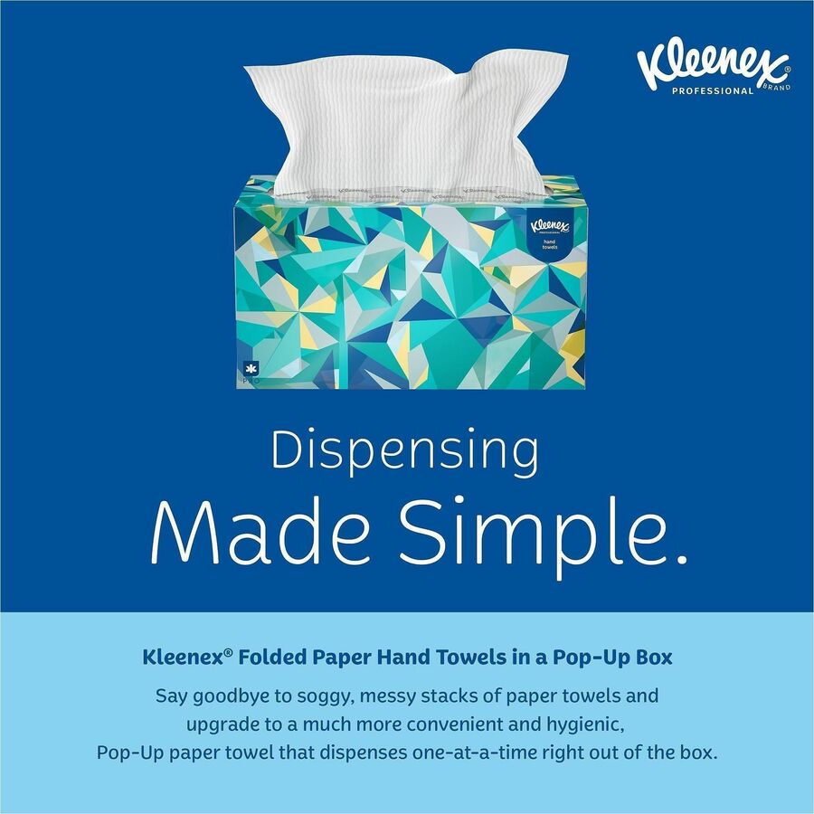 Kleenex Hand Towels with Premium Absorbency Pockets in a Pop-Up Box - 1701