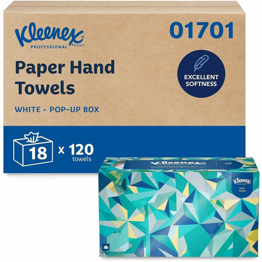 Kleenex&reg; Hand Towels with Premium Absorbency Pockets in a Pop-Up Box