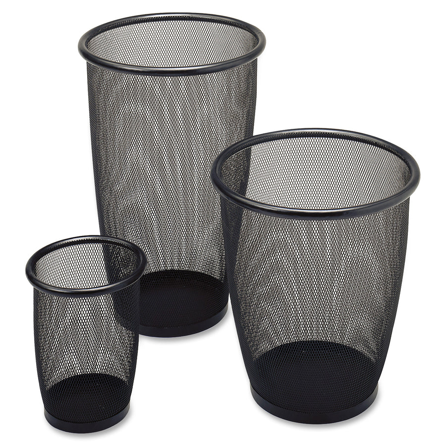 Safco Round Mesh Wastebaskets - 9716BL