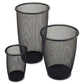 Safco Round Mesh Wastebaskets - 9717BL