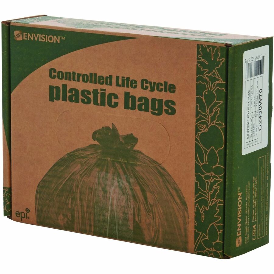 Stout Controlled Life-Cycle Plastic Trash Bags - G2430W70