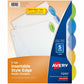 Avery&reg; Insertable Style Edge™ Plastic Dividers, 5 tabs, 1 set