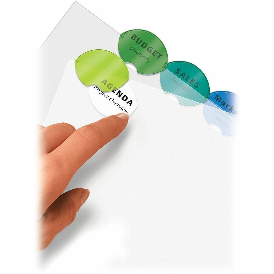 Avery&reg; Insertable Style Edge™ Plastic Dividers, 8 tabs, 1 set - 11201