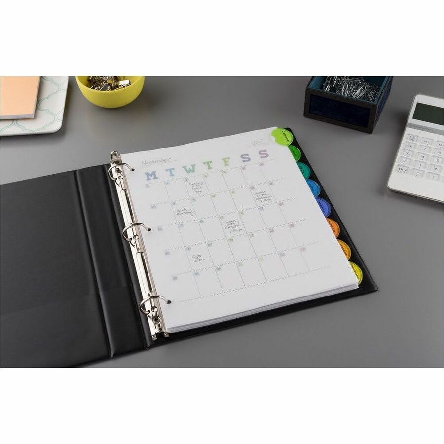 Avery Insertable Style Edge™Plastic Dividers for Laser and Inkjet Printers, 8 tabs - 11201