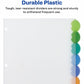 Avery&reg; Insertable Style Edge™ Plastic Dividers, 8 tabs, 1 set - 11201
