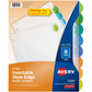 Avery&reg; Insertable Style Edge&trade; Plastic Dividers, 8 tabs, 1 set