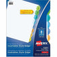 Avery Insertable Style Edge™Plastic Dividers for Laser and Inkjet Printers, 8 tabs
