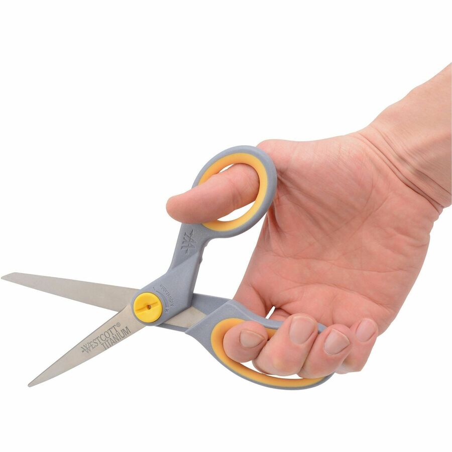 Westcott 8" Straight Soft Handle Titanium-Bonded Glide Scissors - 13901
