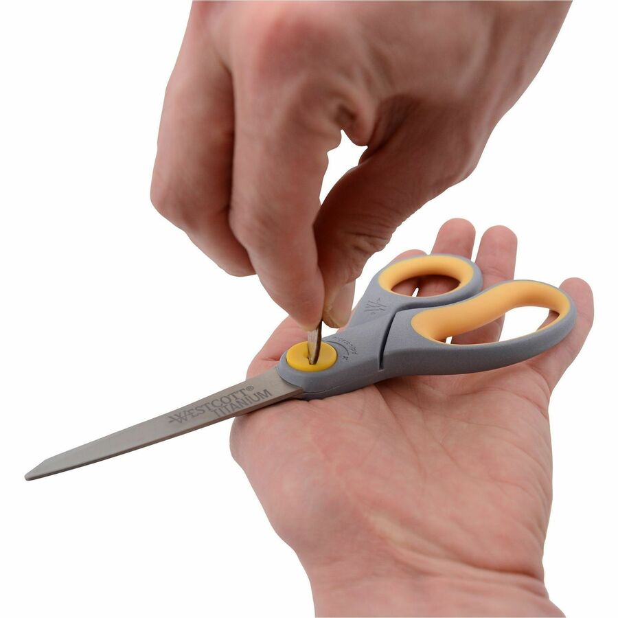 Westcott 8" Straight Soft Handle Titanium-Bonded Glide Scissors - 13901
